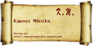 Kaposi Mónika névjegykártya