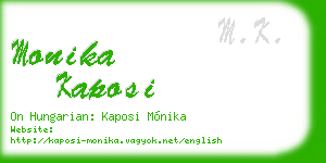 monika kaposi business card